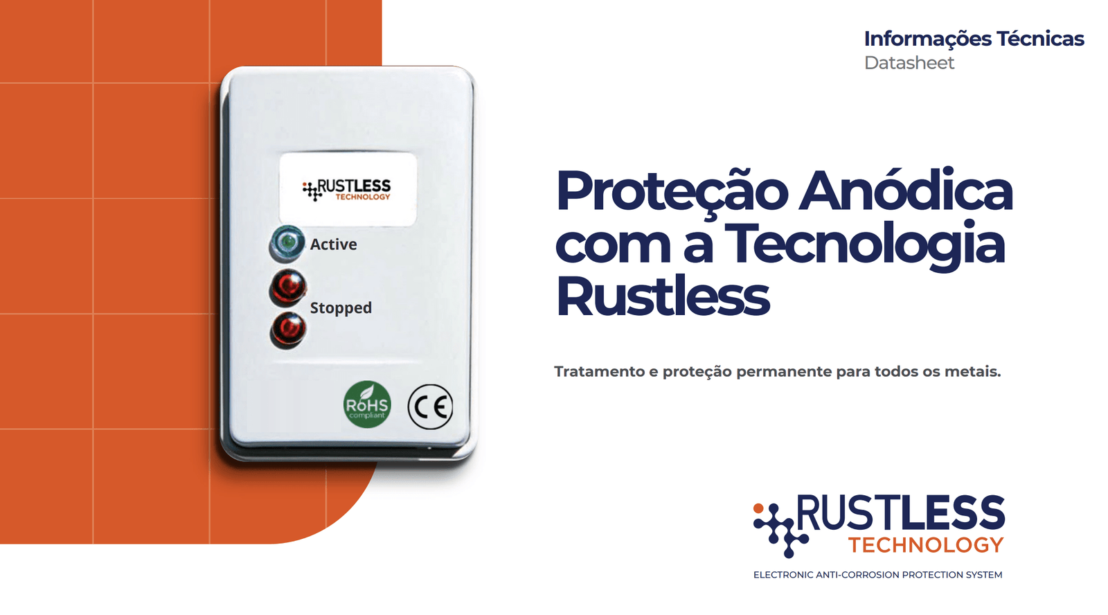 Capa do Datasheet da Central e Módulos Rustless