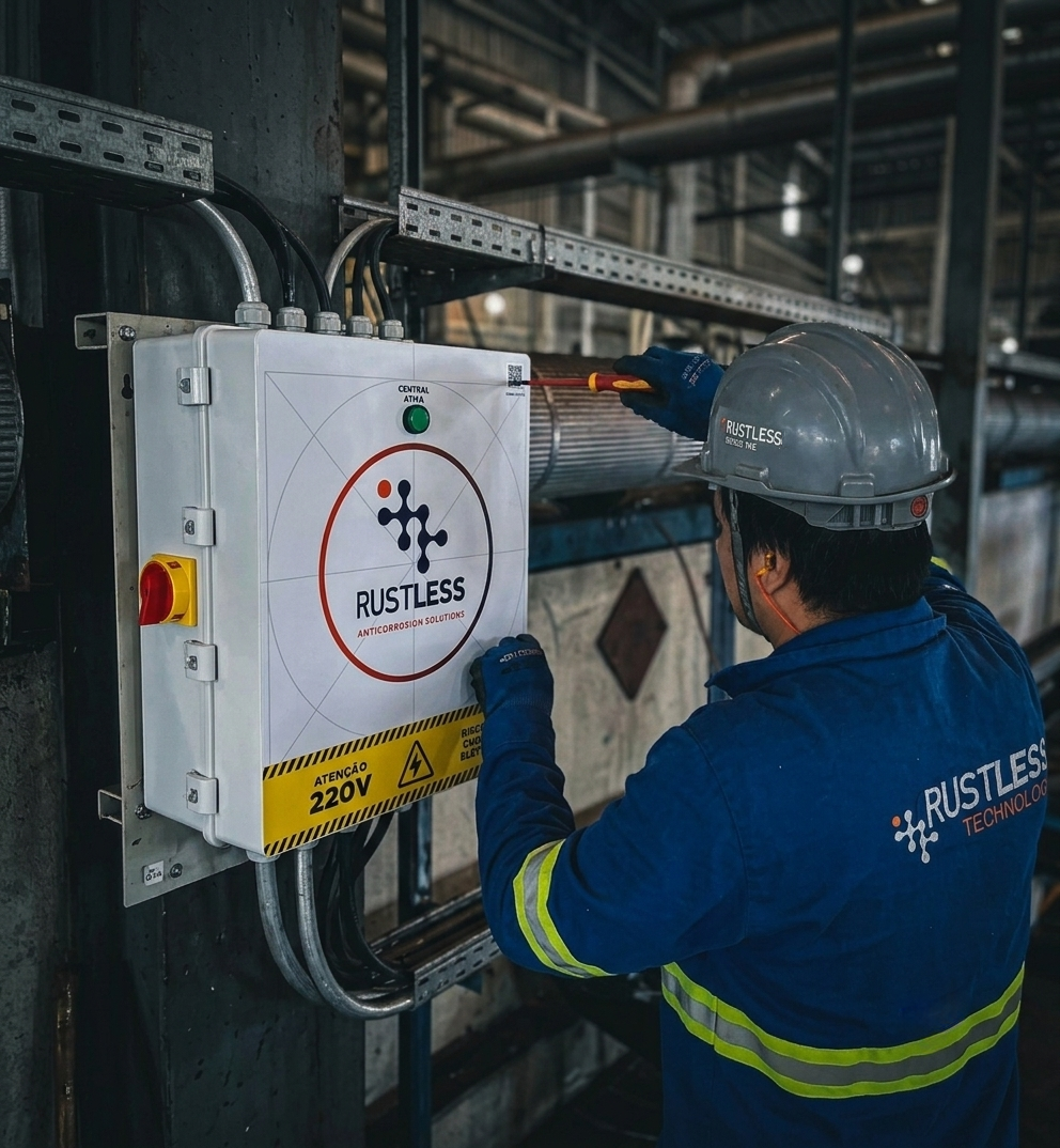 Sistema Rustless installato su un asset industriale